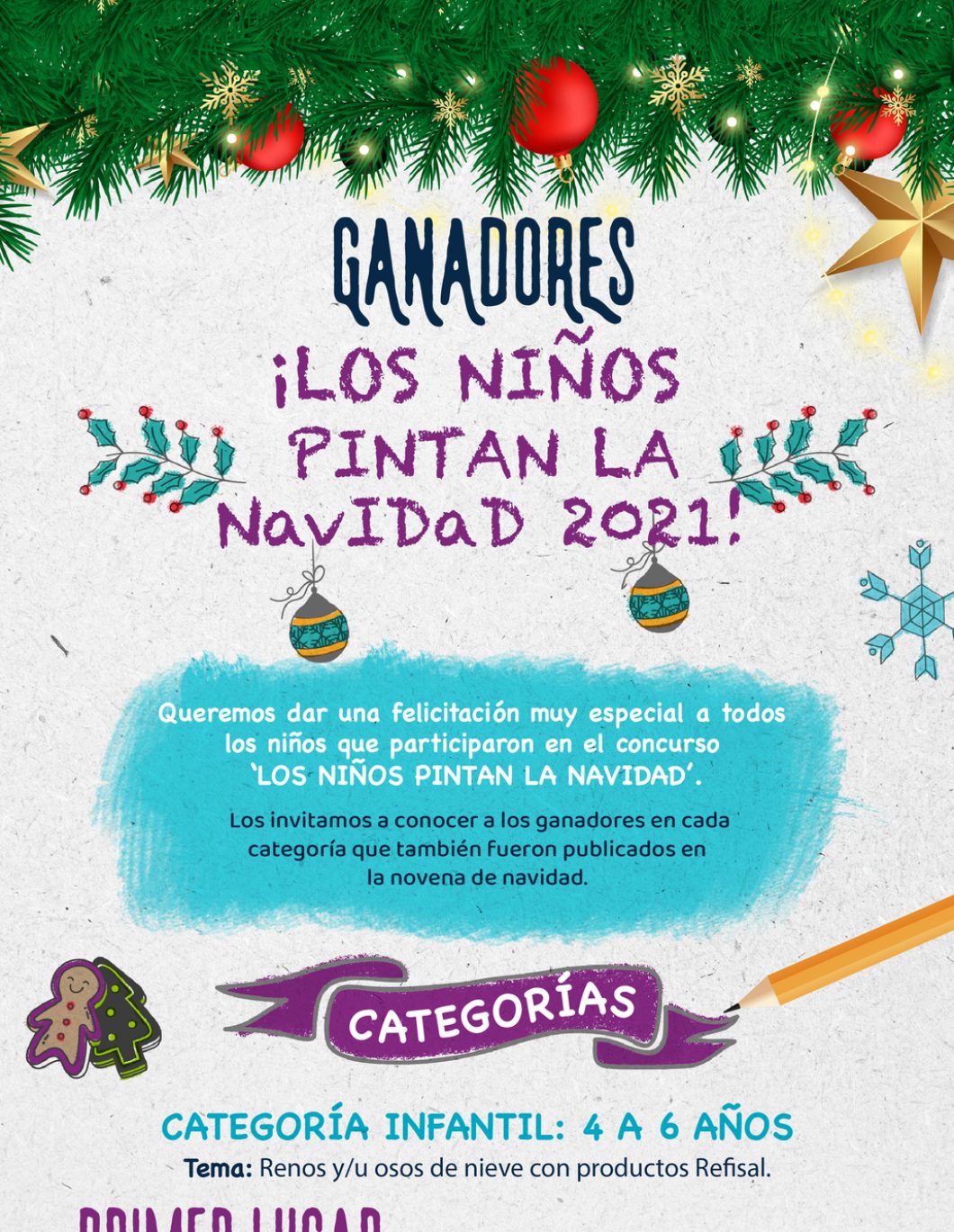 Pieza 6 - Ganadores los niños pintan la navidada